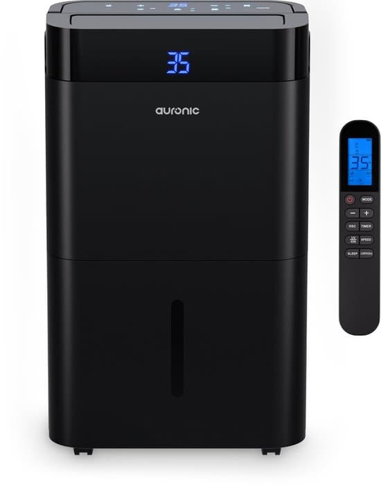 Auronic luchtontvochtiger en luchtreiniger (12 liter, 20 m², zwart, uitvoering 2)