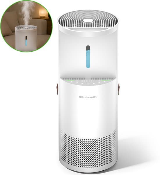 Erikssøn Luchtreiniger Air Pure Pro (Wit) (Luchtbevochtiger Combo)