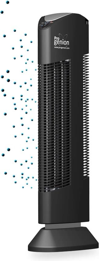 Luchtreiniger met ionisator, geen / zonder filters vervangen Zwart