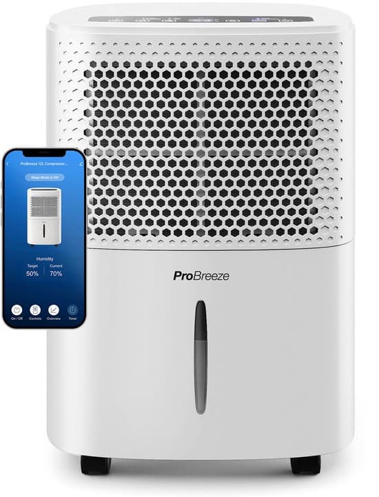 Pro Breeze 12L/dag Luchtontvochtiger (Afvoeroptie Verwijdert Condens)