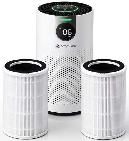 AtmosPure® CleanAir Luchtreiniger (Wit) (Extra Werkt tegen)