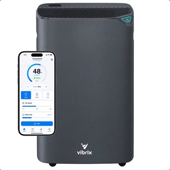 Vibrix DryFlow20 Pro Luchtontvochtiger & Luchtreiniger