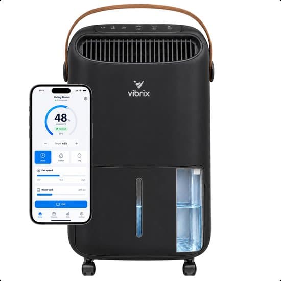 Vibrix DryFlow12 Pro Luchtontvochtiger & Luchtreiniger