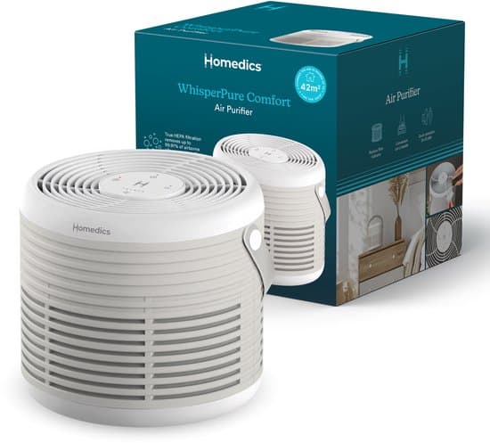 Homedics WhisperPure luchtreiniger (wit)